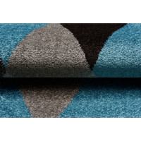 Kusový koberec FIESTA Triangles - modrý/šedý