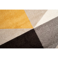 Kusový koberec FIESTA Trojúhelníky - žlutý/šedý