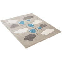 Kusový koberec FIESTA Balonky - modrý/šedý