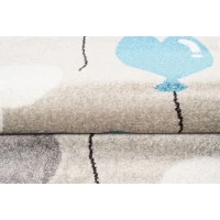 Kusový koberec FIESTA Balonky - modrý/šedý