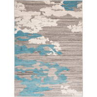 Kusový koberec FIESTA Clouds - modrý/šedý