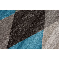 Kusový koberec FIESTA Vlaječky - modrý/šedý