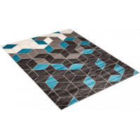 Kusový koberec FIESTA Cubes - modrý/šedý
