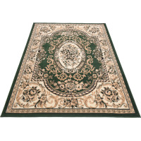 Kusový koberec ATLAS květiny - béžový/zelený