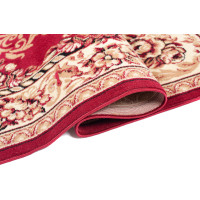 Kusový koberec ATLAS květiny - béžový/červený