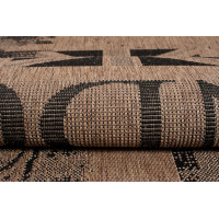 Sisalový PP koberec LONDON - hnědý/černý