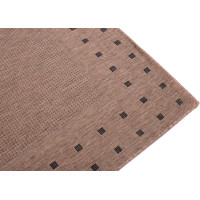 Sisalový PP koberec DOTS - hnědý/černý