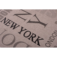 Sisalový PP koberec NY - světle hnědý/černý