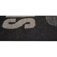 Sisalový PP koberec NY - černý/stříbrný