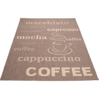 Sisalový PP koberec COFFEE - hnědý/béžový