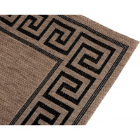 Sisalový PP koberec GREEK - hnědý/černý