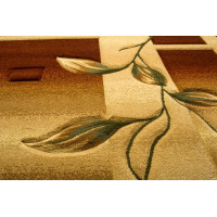 Kusový koberec ANTOGYA Flora - krémový/hnědý