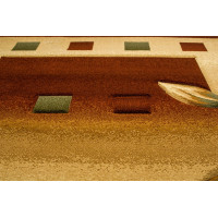 Kusový koberec ANTOGYA Flora - krémový/hnědý