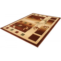 Kusový koberec ANTOGYA Flora - krémový/hnědý