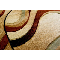 Kusový koberec ANTOGYA Wave - krémový/hnědý