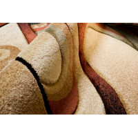 Kusový koberec ANTOGYA Wave - krémový/hnědý