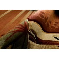 Kusový koberec ANTOGYA Leaves - hnědý/béžový
