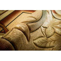 Kusový koberec ANTOGYA Frame - krémový/hnědý