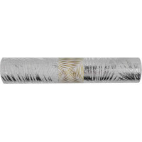Bavlněný běhoun na stůl PALMS 28x300 cm - stříbrný