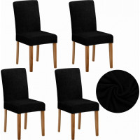 Sada potahů na jídelní židli FLEXI COVER - 4 kusy - černá