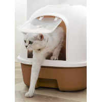 Kočičí toaleta MOLLY PREMIUM - bílá/hnědá
