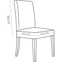 Potah na jídelní židli SMART PROTECT Velvet - šedý
