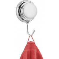Koupelnový věšák na ručníky GÁBINA s přísavkou - chromový