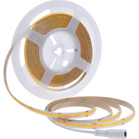 LED COB pásek, sada s adaptérem, vypínač, 5m, 8W/m, 800lm/m, teplá bílá