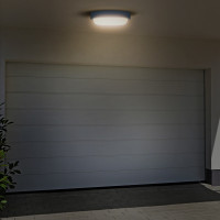 LED venkovní osvětlení kulaté - 17 cm - šedá barva