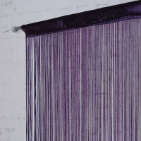Šňůrkový závěs SPAGHETTI 90x200 cm - fialový