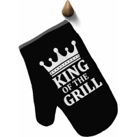 Kuchyňská rukavice KING OF THE GRILL 17x28 cm - černá