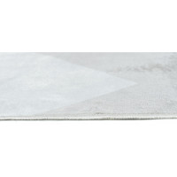 Kusový koberec ISFAHAN Zig zag - stříbrný/bílý