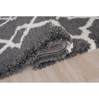 Kusový koberec Shaggy HIMALAYA Orient - tmavě šedý/krémový