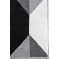 Kusový koberec LAILA Shapes - šedý/bílý/černý