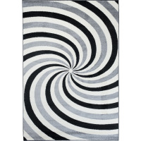 Kusový koberec HYPNOTIZE - černý/šedý/bílý