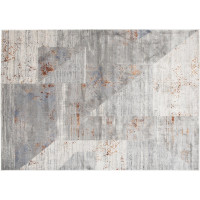 Kusový koberec FEYRUZ Divide - šedý/světle šedý