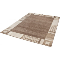 Kusový koberec RASTA Frame - světle hnědý