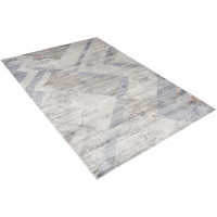 Kusový koberec FEYRUZ Geometry - světle šedý/modrý