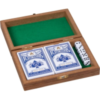 GOKI Hrací karty a kostky v dřevěné krabičce
