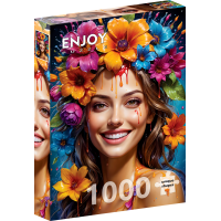 ENJOY Puzzle Květinová dívka 1000 dílků