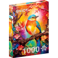ENJOY Puzzle Barevný ptáček 1000 dílků