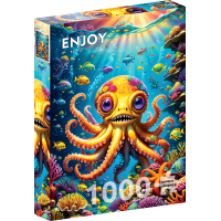ENJOY Puzzle Roztomilá chobotnička 1000 dílků