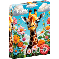 ENJOY Puzzle Roztomilá žirafka 1000 dílků