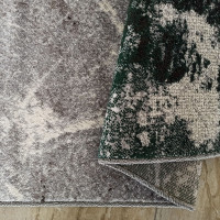 Kusový koberec WAVE wood - tmavě zelený/šedý