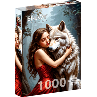 ENJOY Puzzle Dáma a vlk 1000 dílků