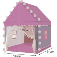 Dětský stan s LED světýlky - růžový
