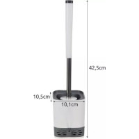 Silikonová WC štětka - bílá/šedá