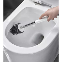 Silikonová WC štětka - bílá/šedá