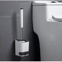 Silikonová WC štětka - bílá/šedá