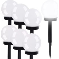 Solární zahradní lampa - koule - sada 6 ks